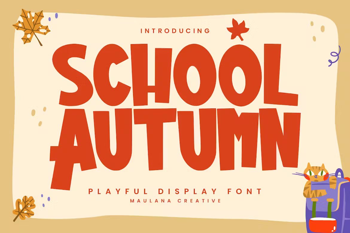 Autumn School Playful Display Font