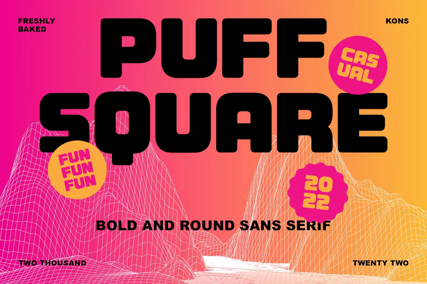 Puff Square - Casual Fun Display Fonts