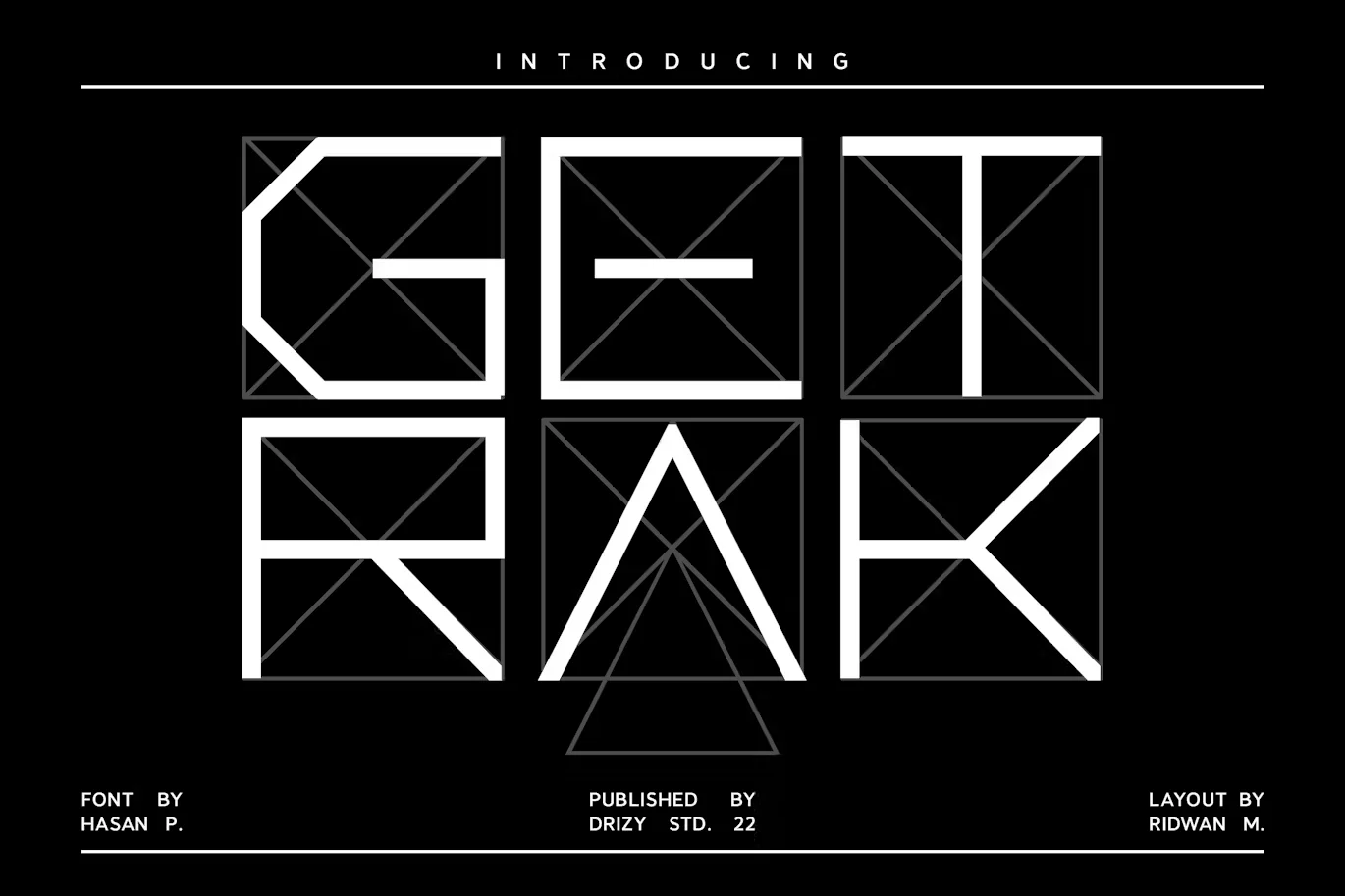 Getrak - Geometric Square Font