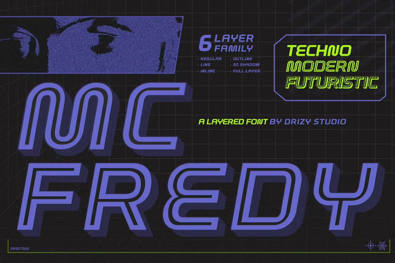Mc Fredy - Layered Techno Font