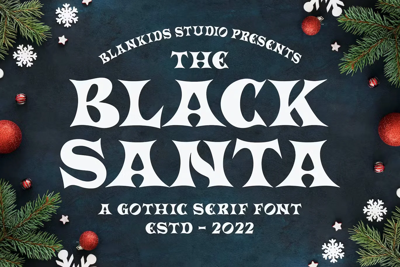 Black Santa a Gothic Serif Font