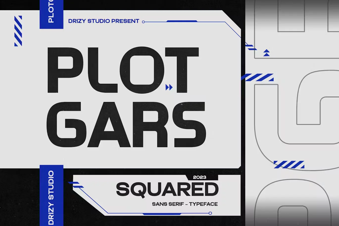 Plotgars - Sans Serif Squared Font