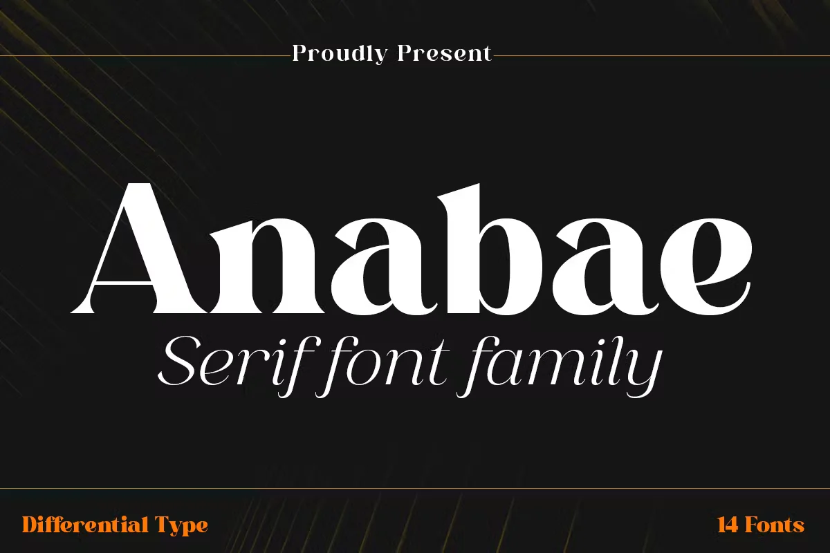 Anabae Heavy and Thick Typeface