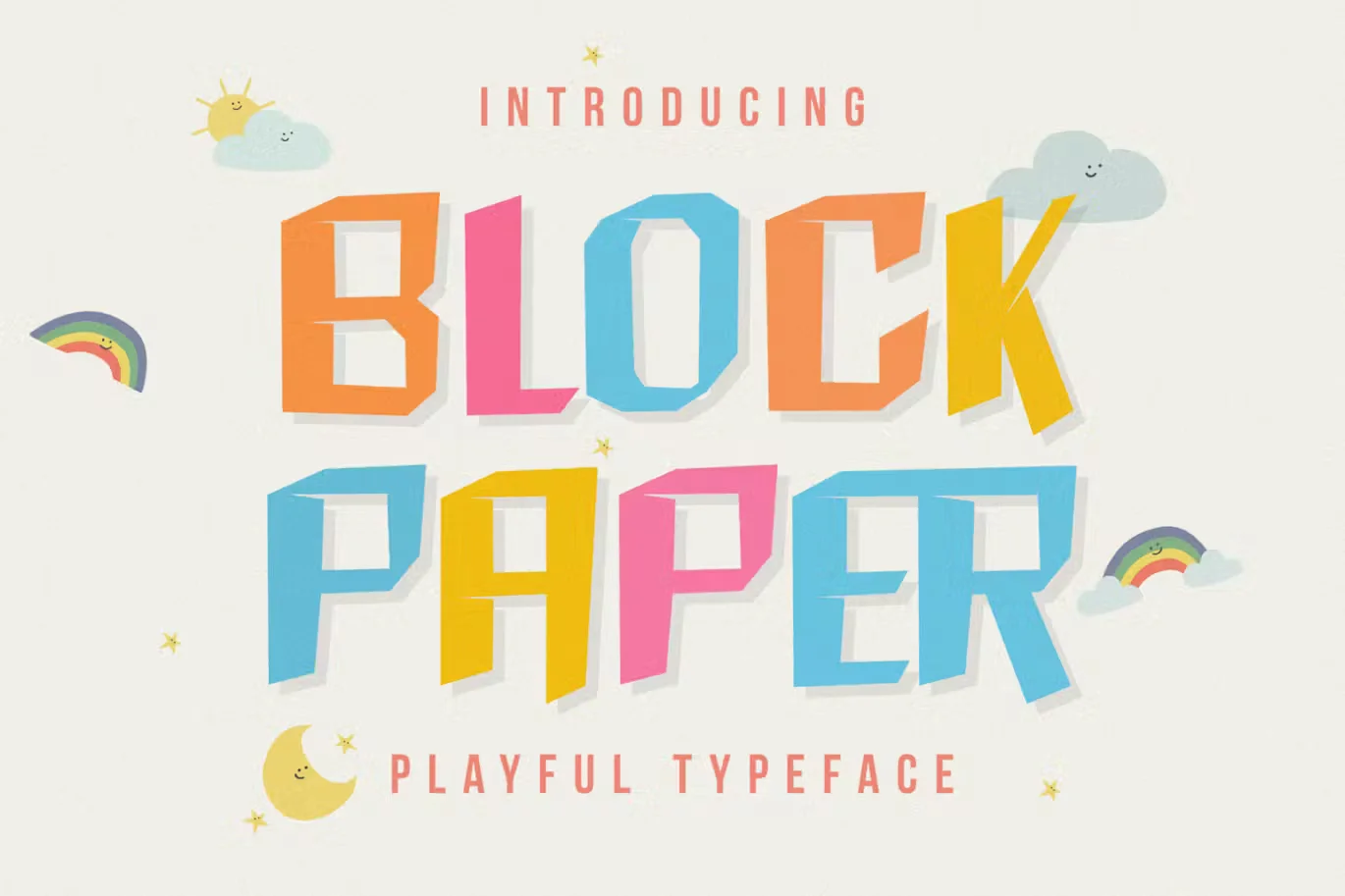 Block Paper Bold Display Playful Font TNI