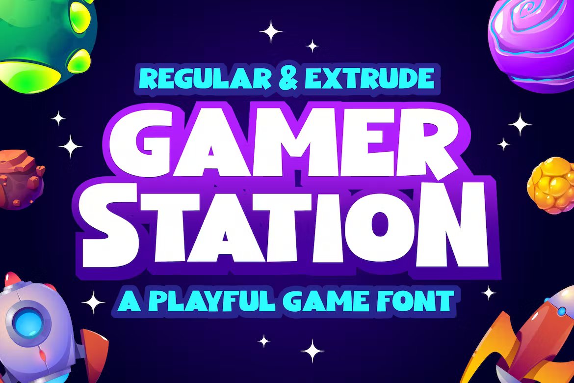 Gamer Station a Playful Game Font