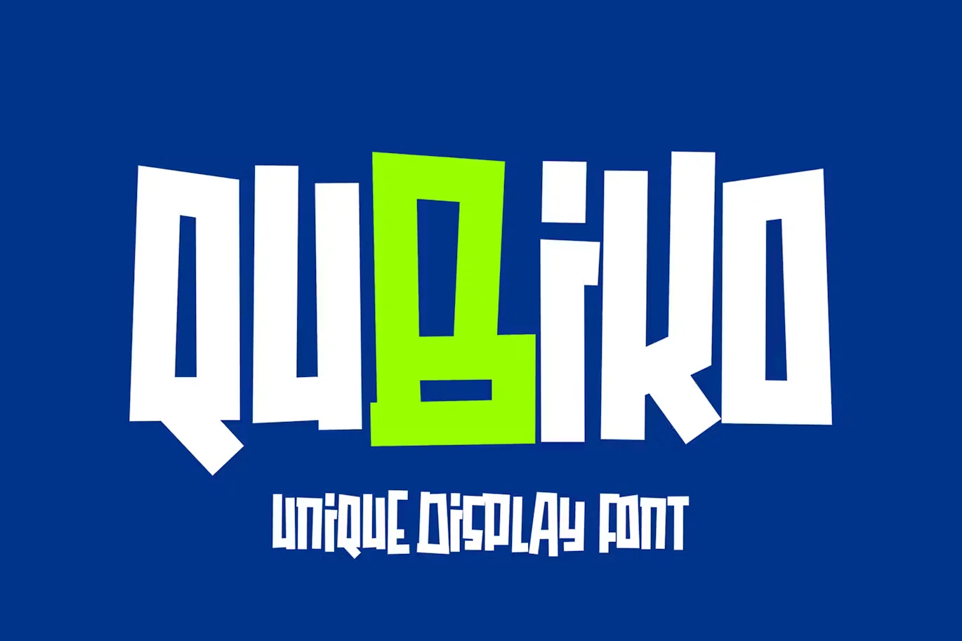 Qubiko Square Font