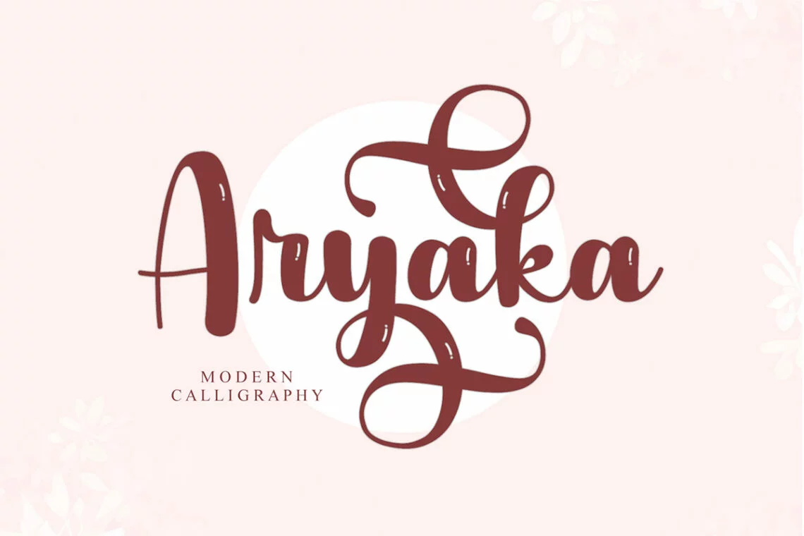 Aryaka Calligraphy Font