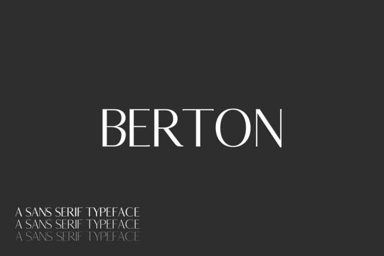 Berton Sans Serif Typeface