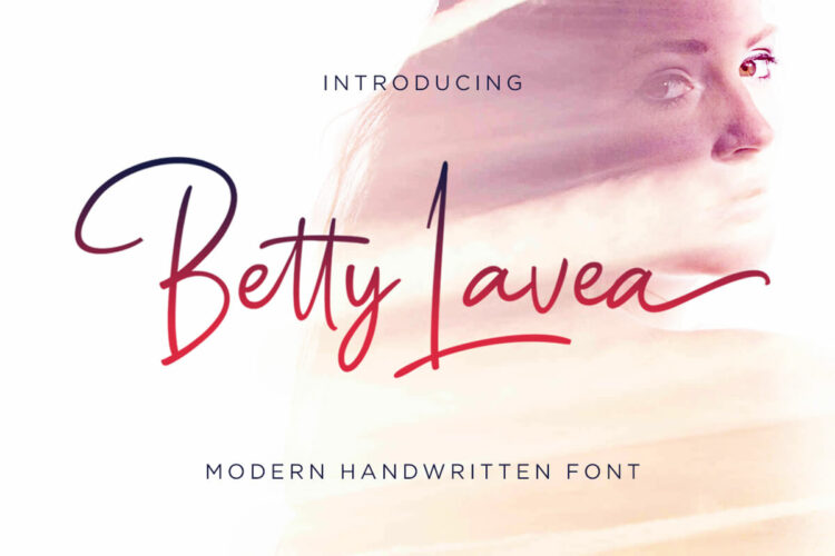 Betty Lavea Handwritten Font Feature Image
