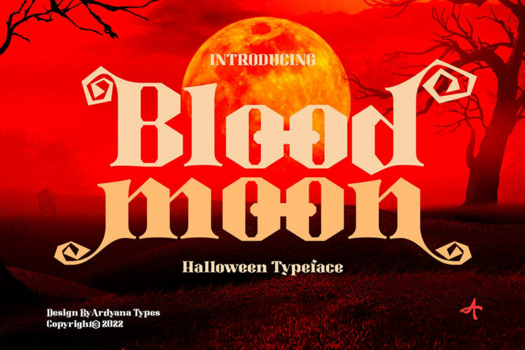 Free Blood Moon Display Font