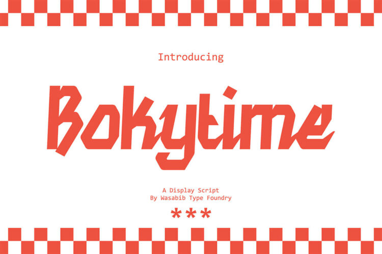 Bokytime Display Script Font Feature Image