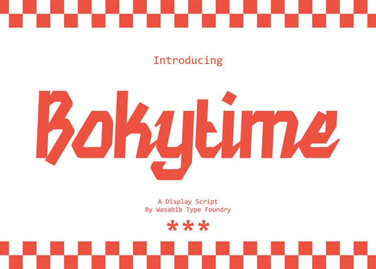 Bokytime Display Script Font Feature Image