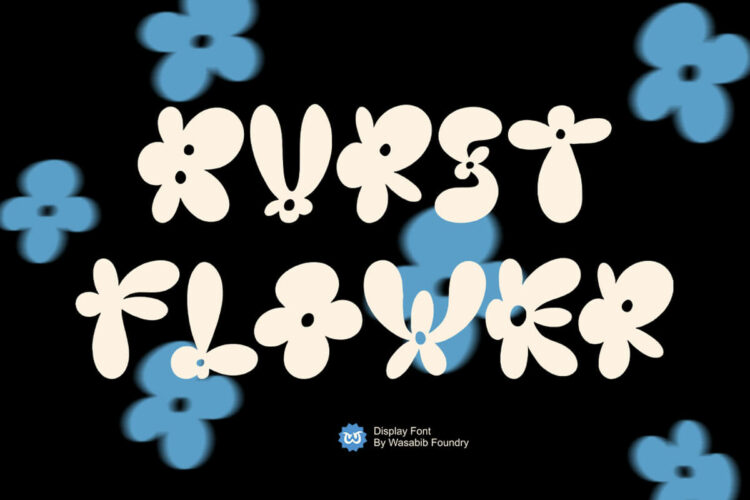 Burst Flower Display Font