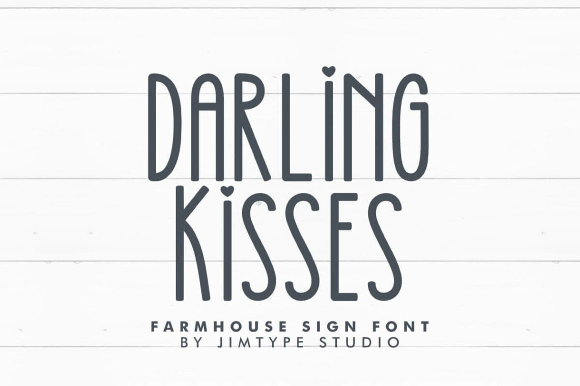 Darling Kisses Display Font
