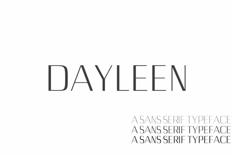 Dayleen Sans Serif Typeface