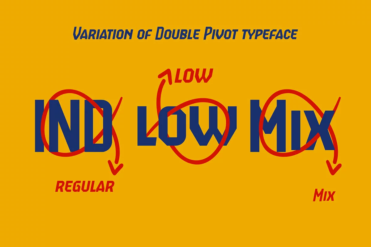Double Pivot Display Font Preview 2