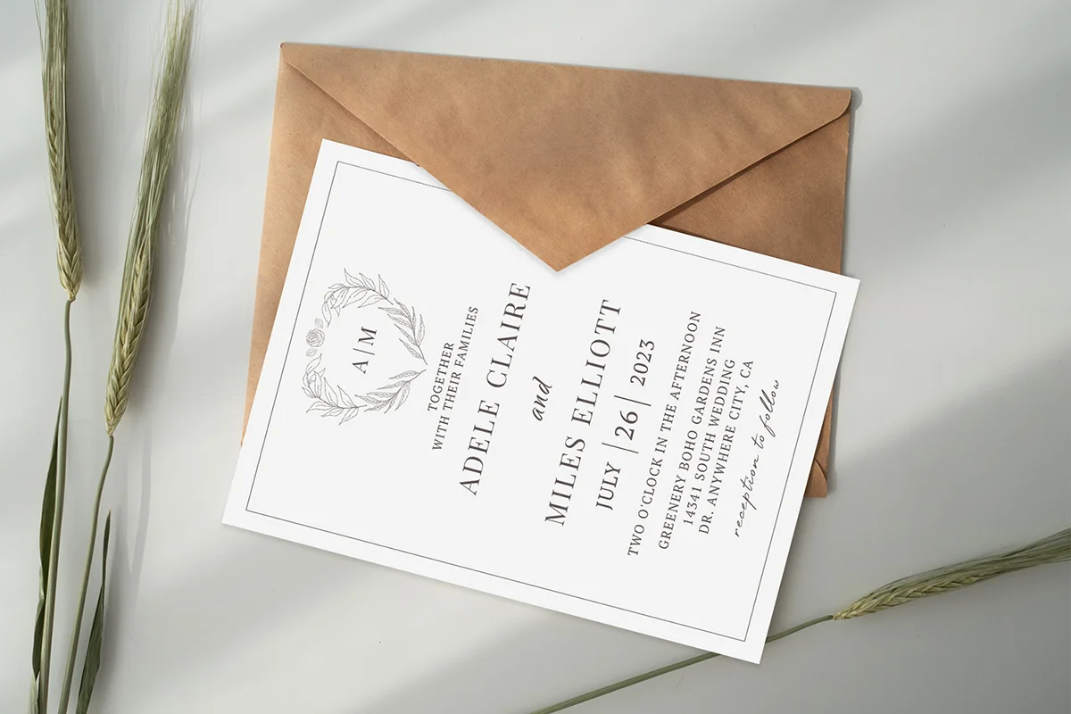 Elegant Wedding Invitation Template Preview 1