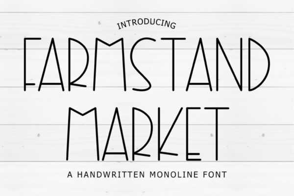 Free Farmstand Market Handwritten Font