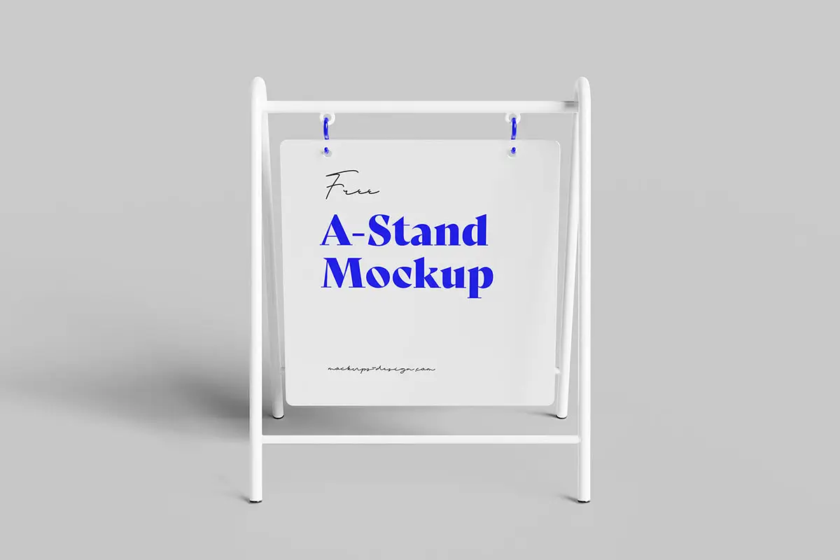 Metal A-stand Mockup Template Preview 1