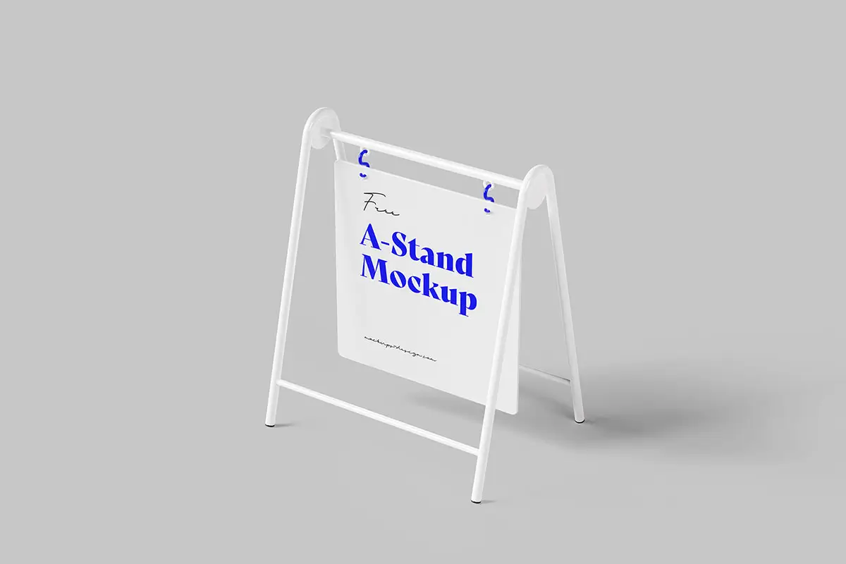 Metal A-stand Mockup Template Preview 2