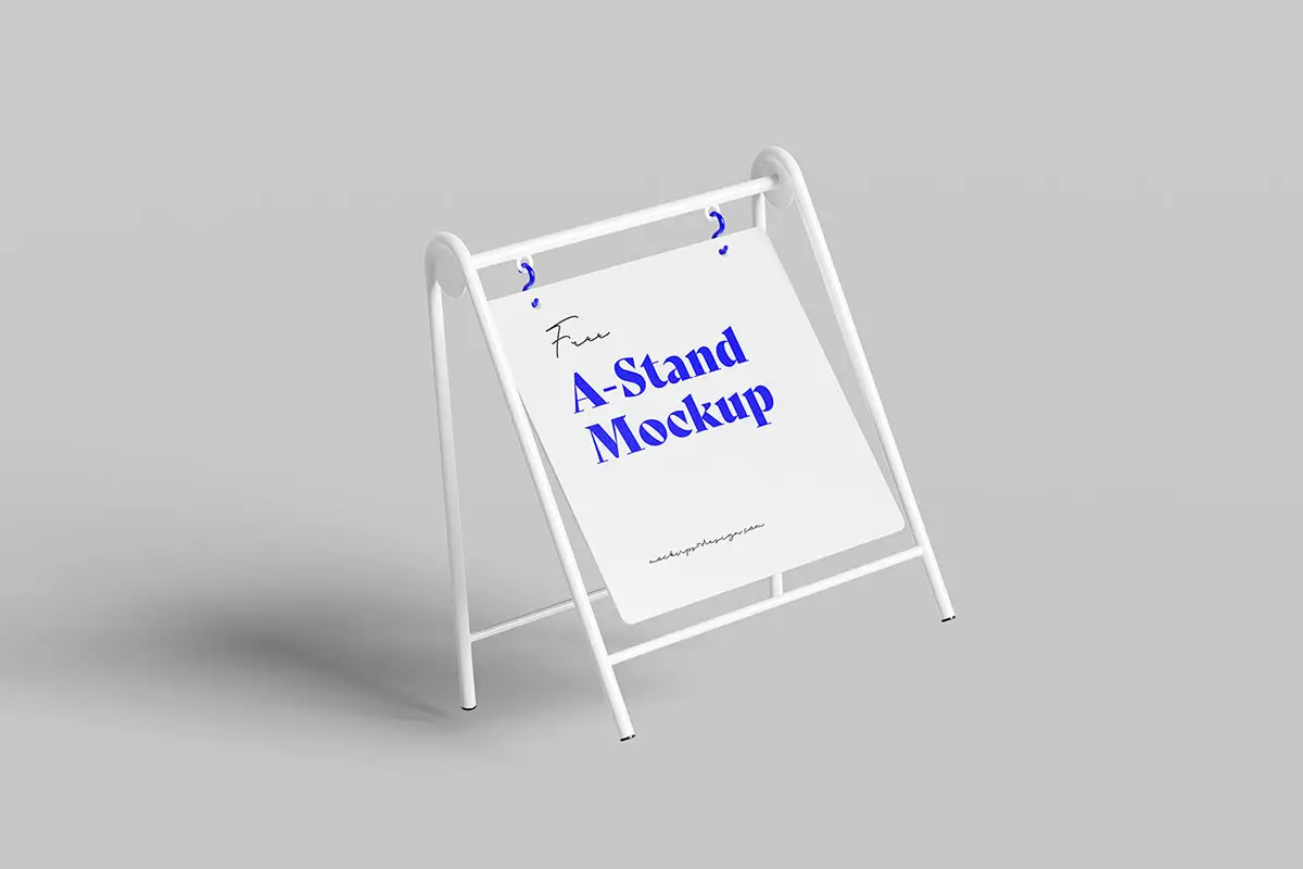 Metal A-stand Mockup Template Preview 3