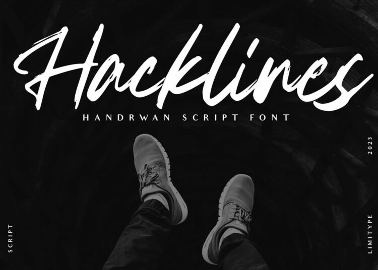 Hacklines Handrawn Script Font Feature Image
