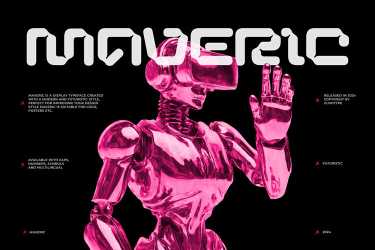 Maveric Futuristic Display Font Feature Image