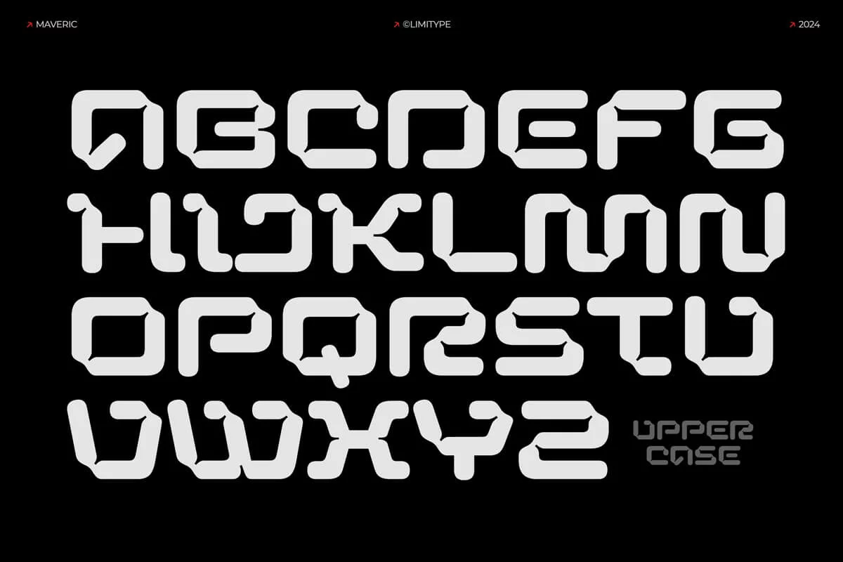 Maveric Futuristic Display Font Preview 6