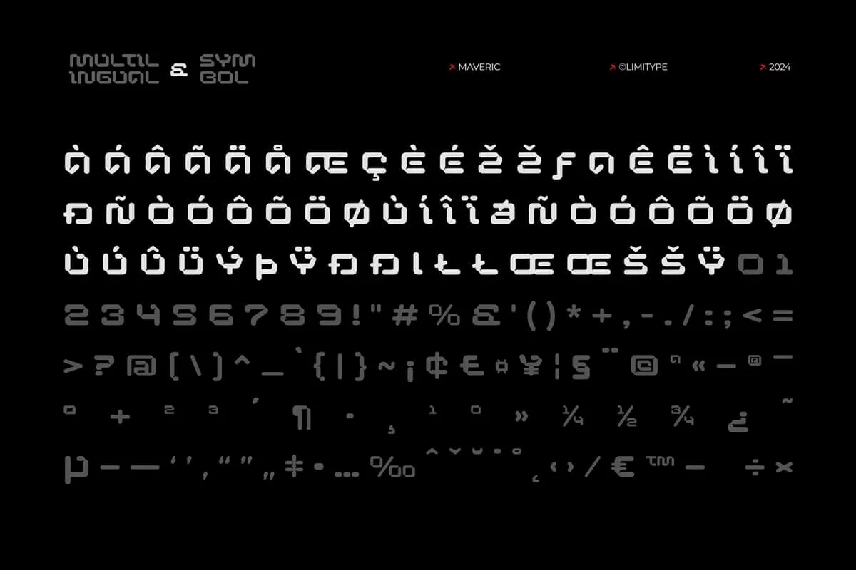Maveric Futuristic Display Font Preview 8