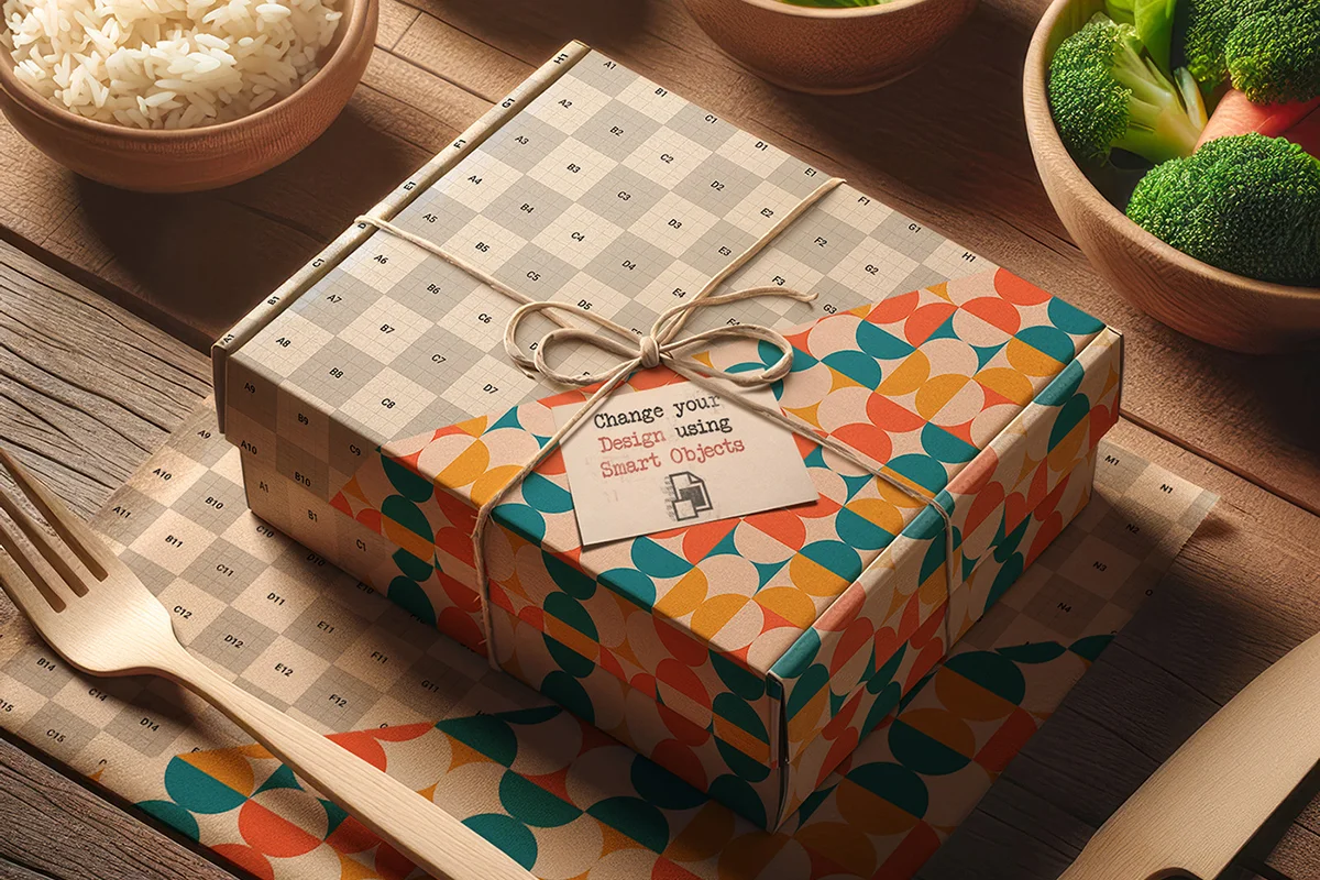 Paper Lunch Box Mockup Preview 2