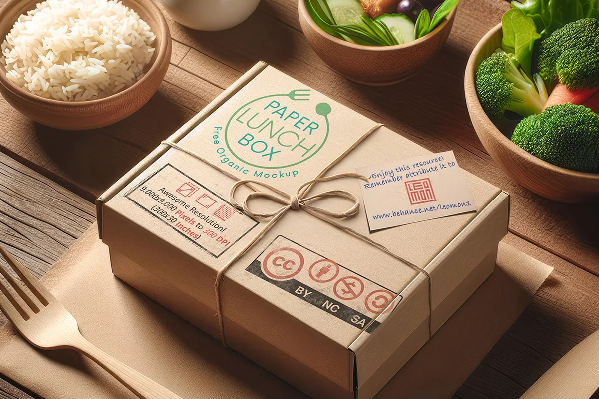 Paper Lunch Box Mockup Preview 3