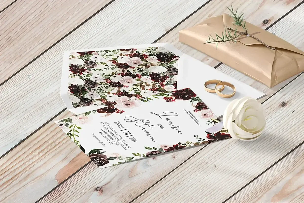Radiant Bloom Floral Wedding Invitation Template Preview 1