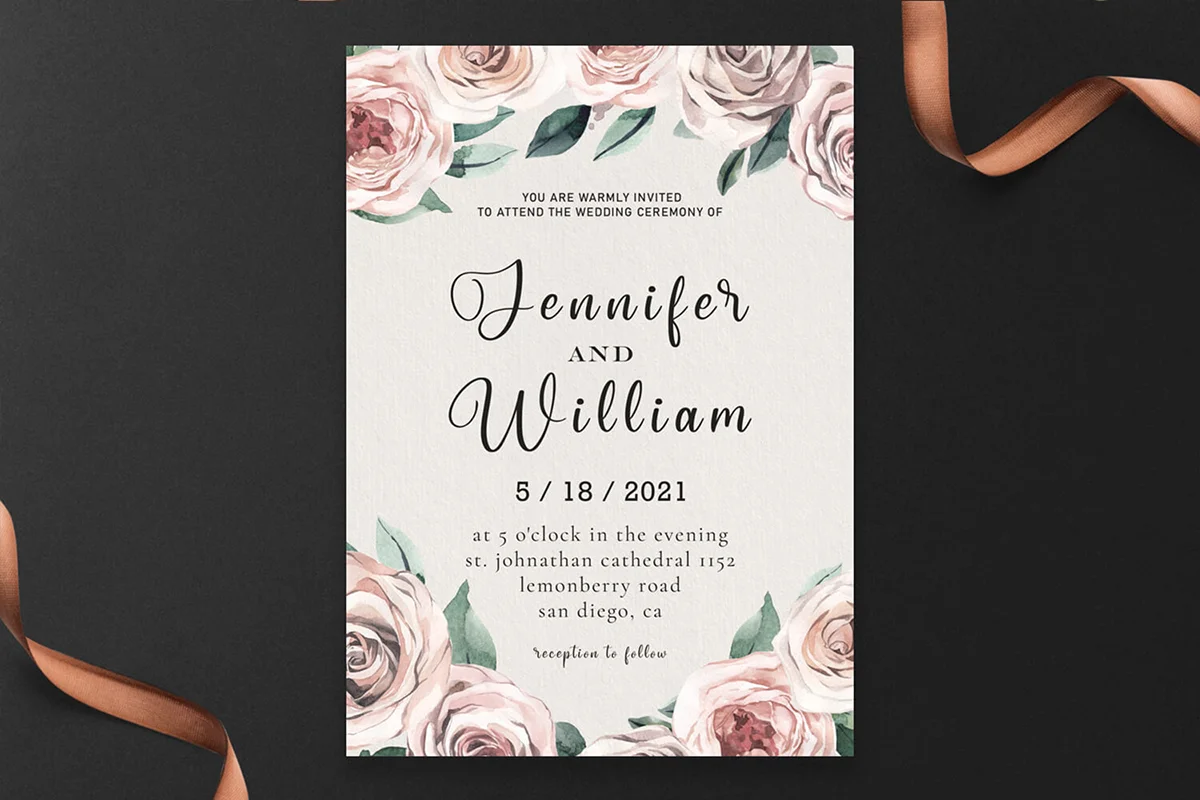 Rusty Wedding Invitation Template Preview 2