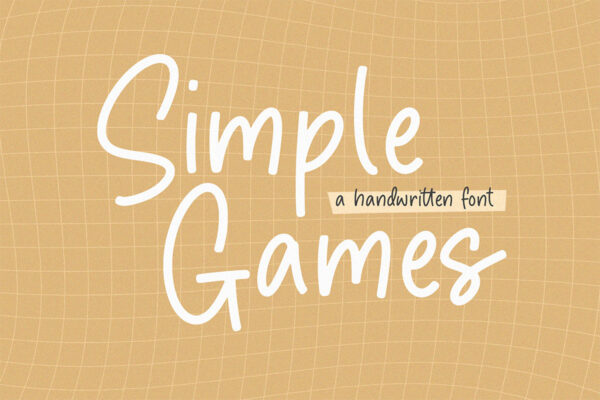 Free Simple Games Handwritten Font