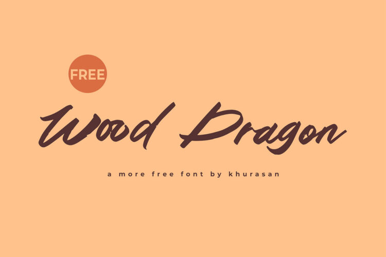 Free Wood Dragon Script Font