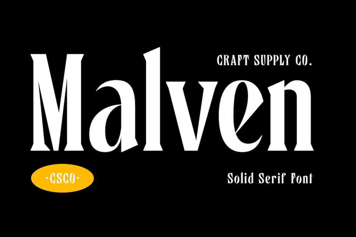 Malven - Solid Serif Font
