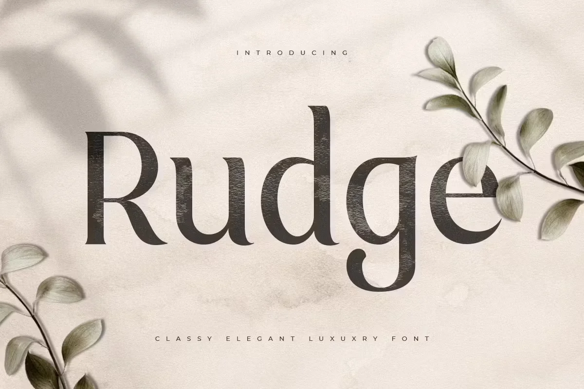 Rudge - Classy Elegant Luxury Font