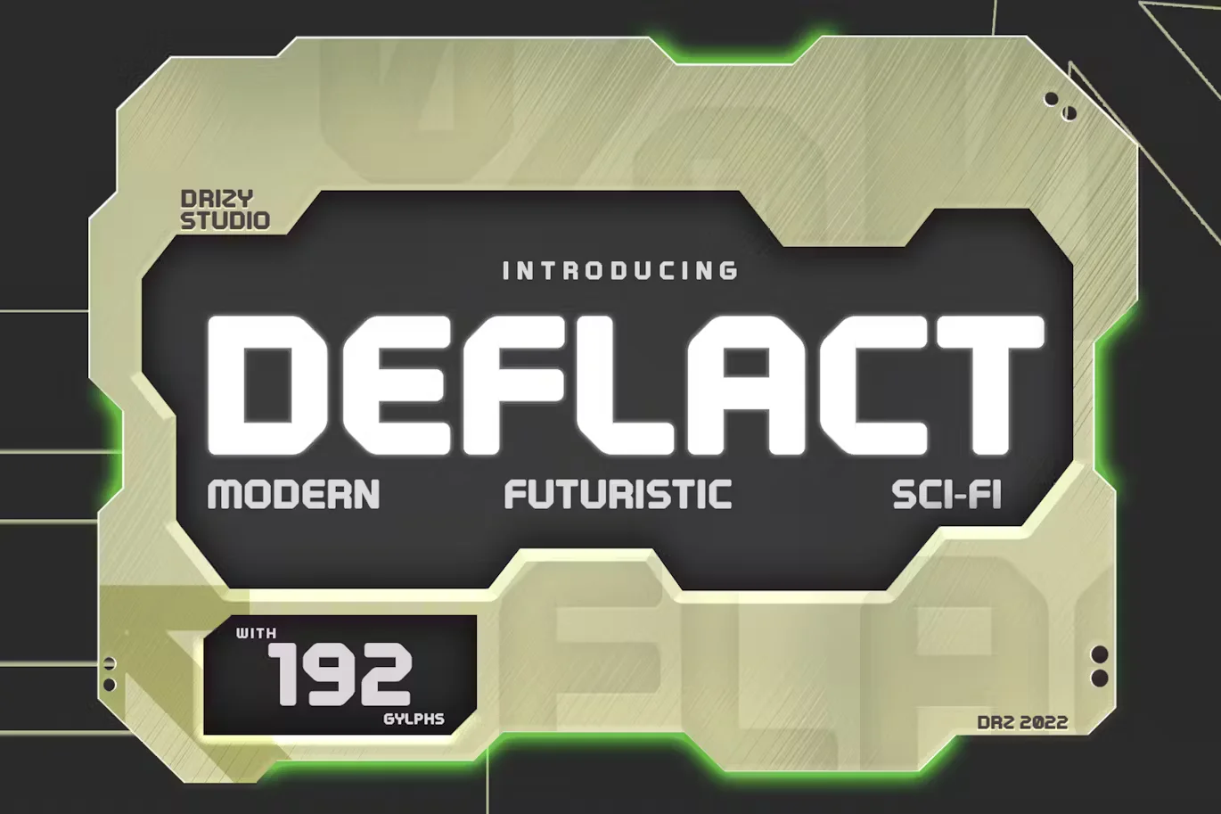 Deflact - Futuristic Sci-fi Font
