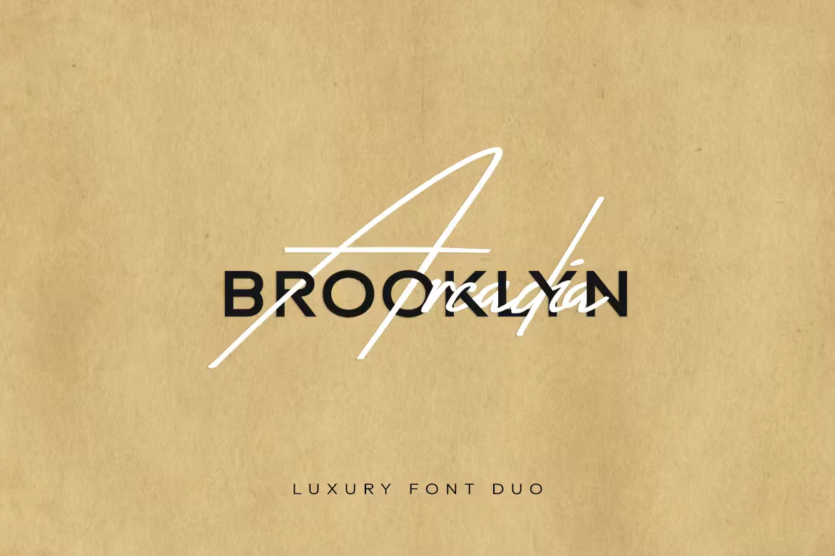 Arcadia & Brooklyn Duo - Handmade Luxury Font Duo