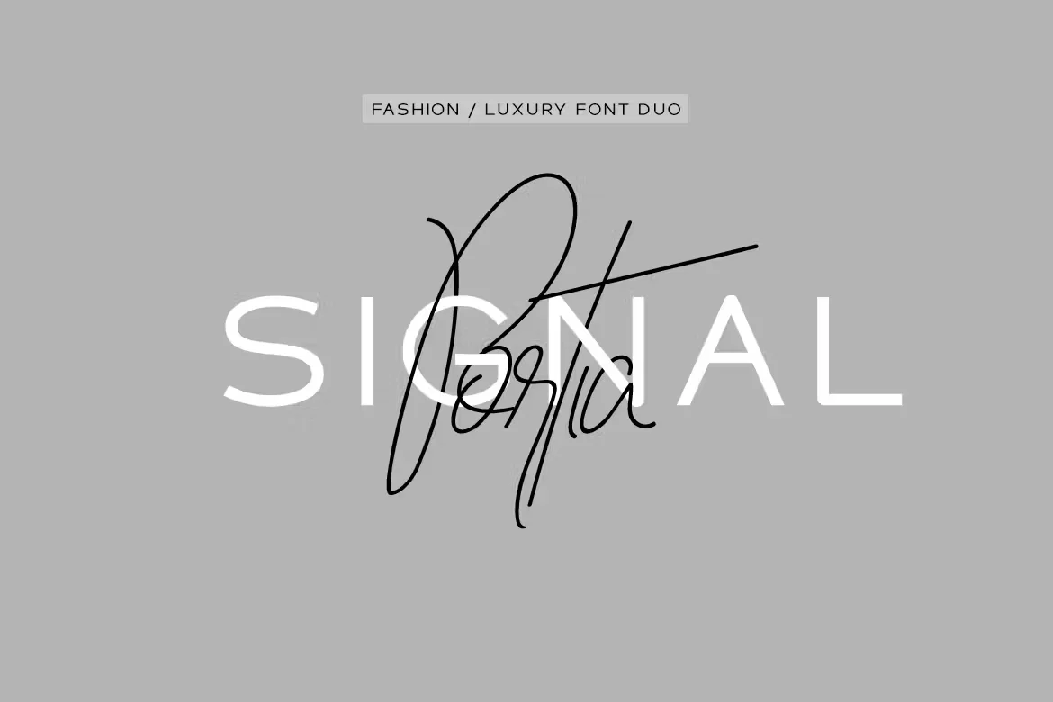 Portia & Signal Duo - High Fashion / Luxury Fonts