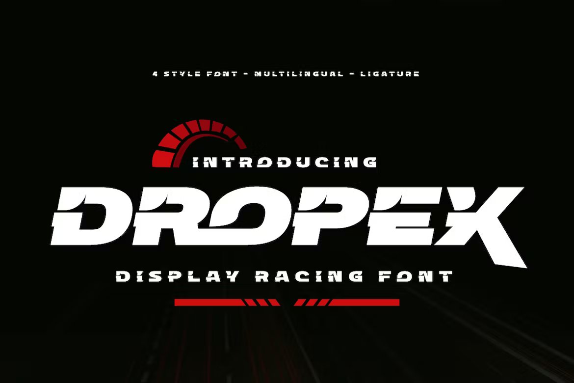 DROPEX – Sport Racing Font