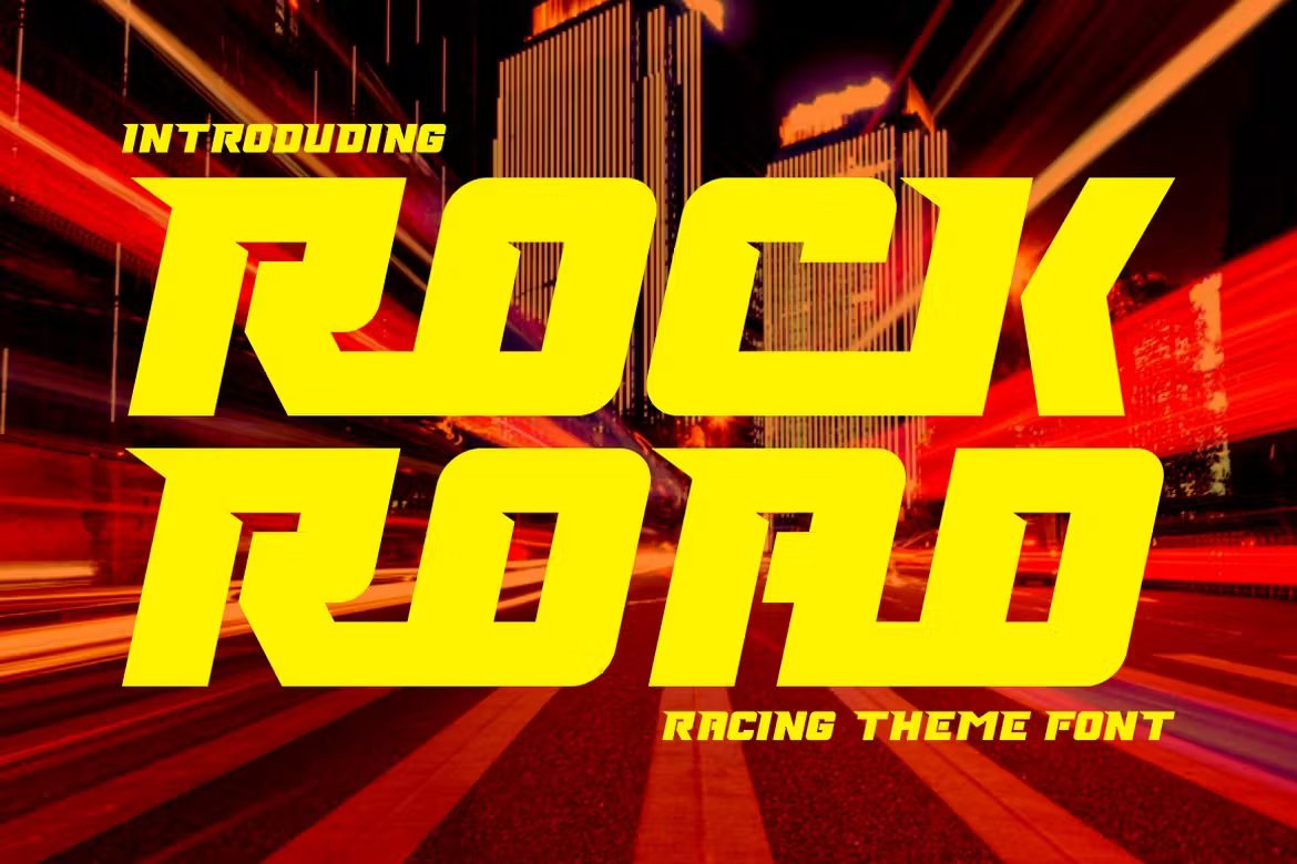 Rock Road - Racing Font