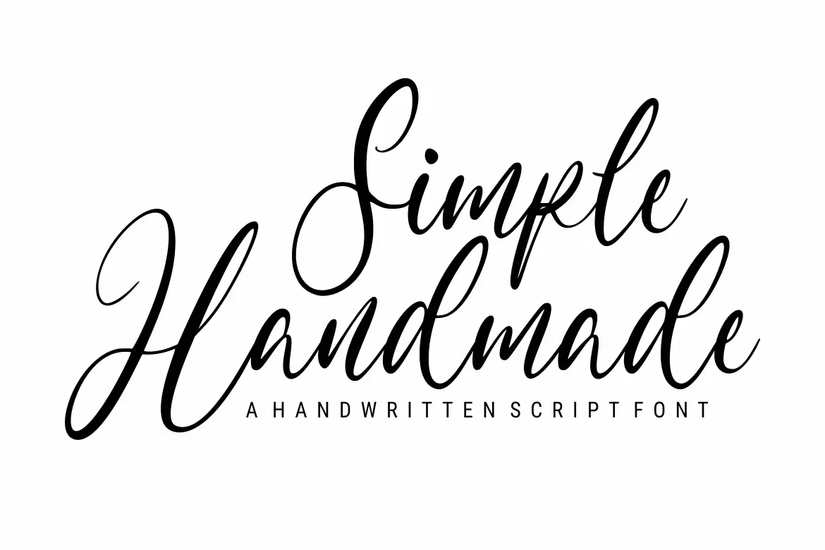 Simple Handmade / A Script Font