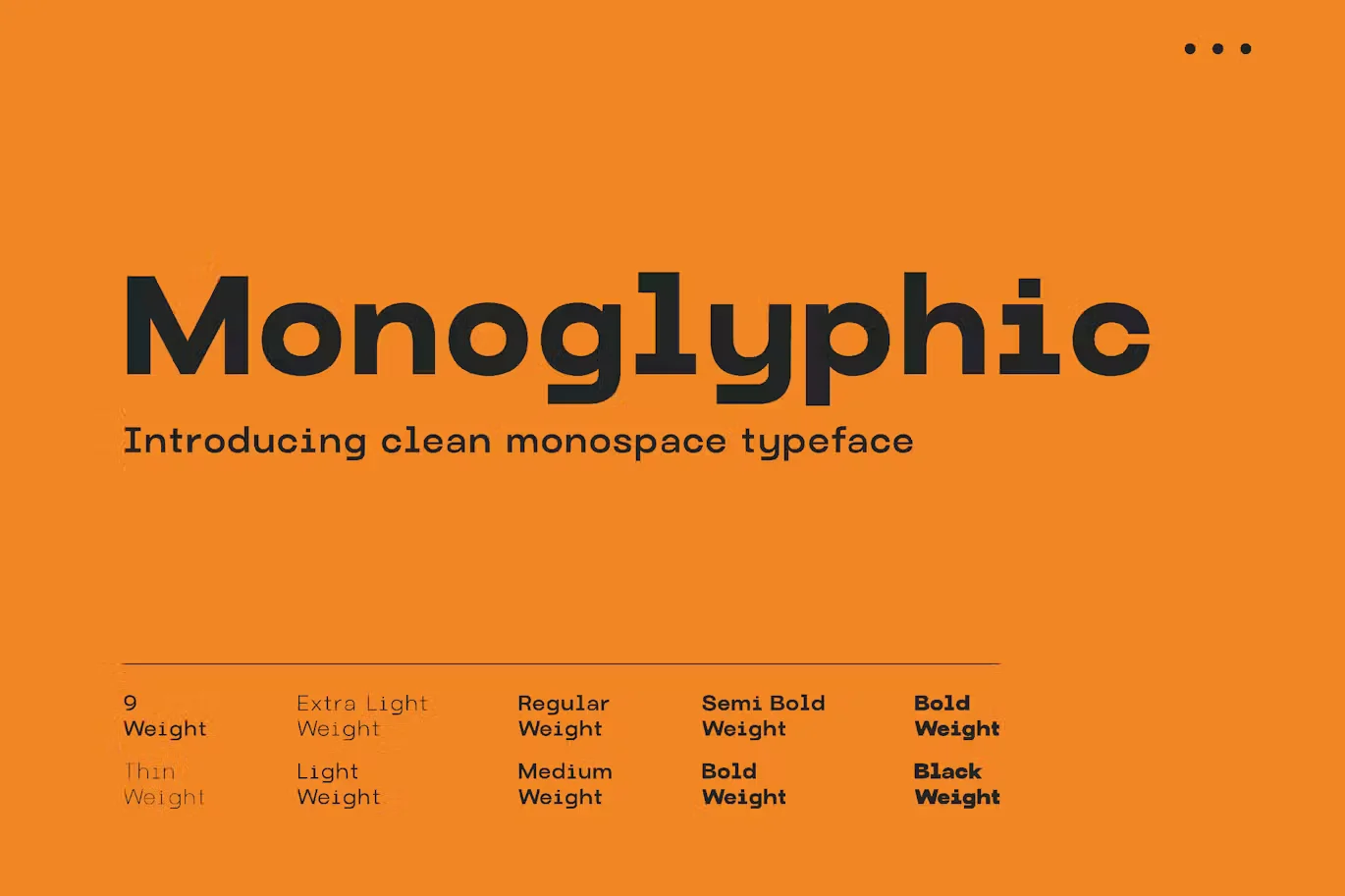 Monoglyphic - Clean Coding Font Typeface