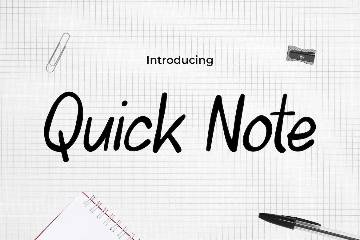 Quick Note - A Handwritten School Font