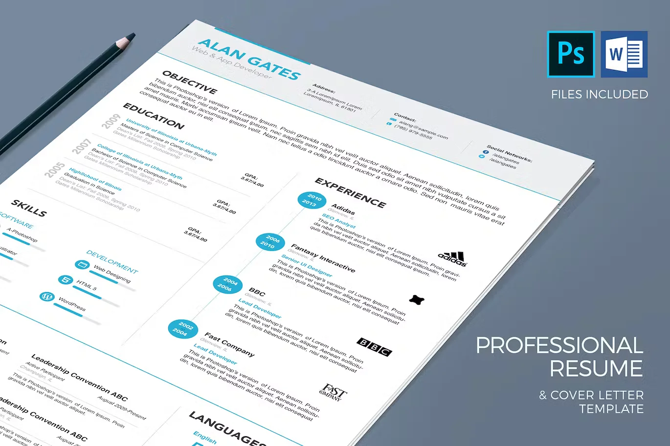 Simple Resume & Cover Letter Template