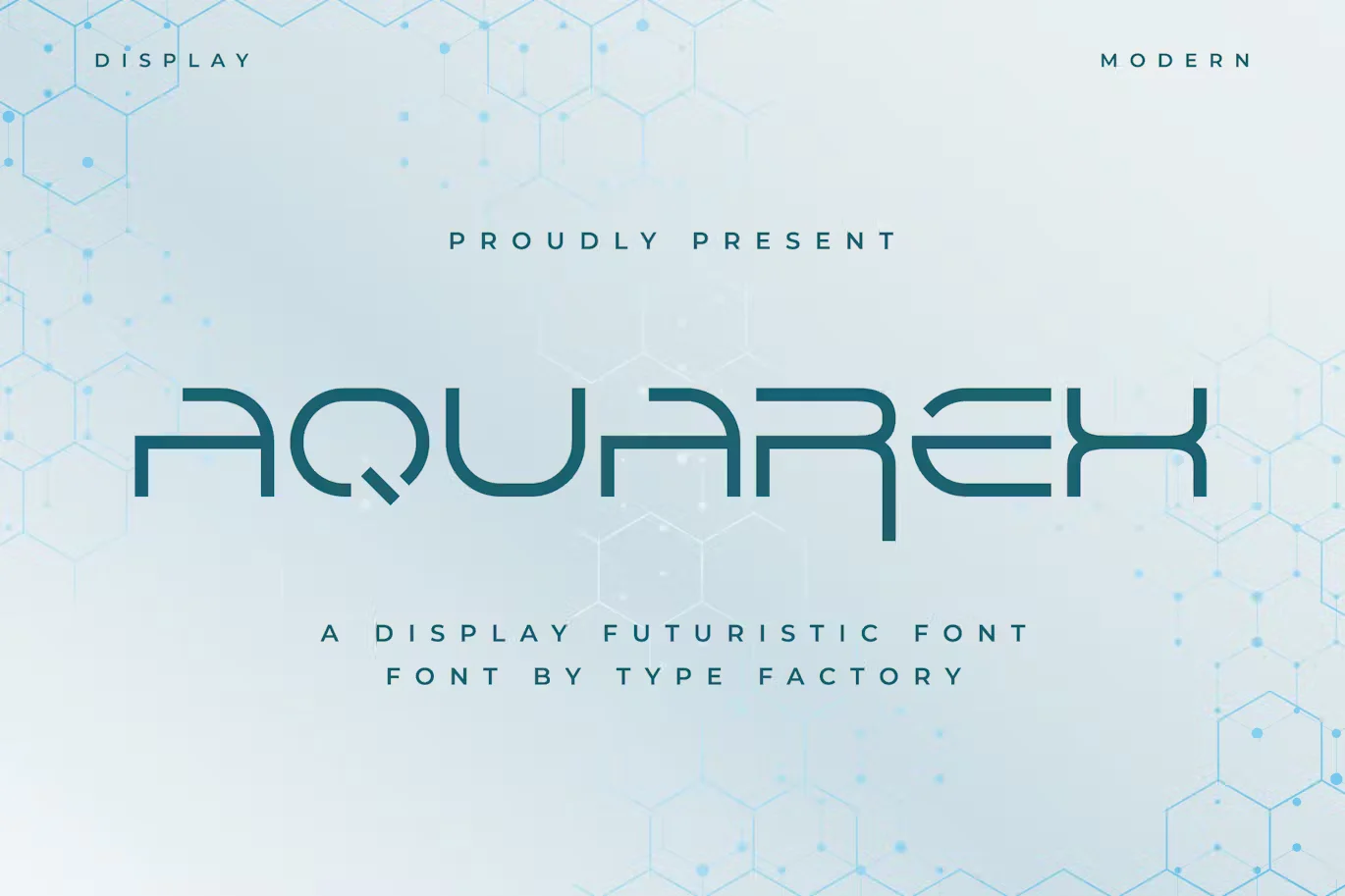 Aquarex – A Display Futuristic Font