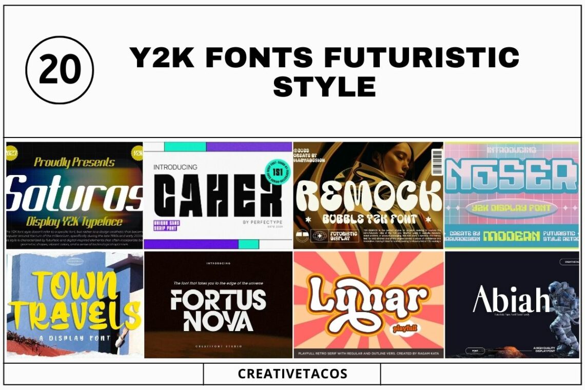 20 Y2k Fonts Futuristic Style