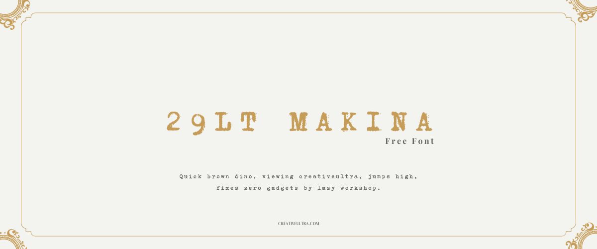 29LT Makina Font