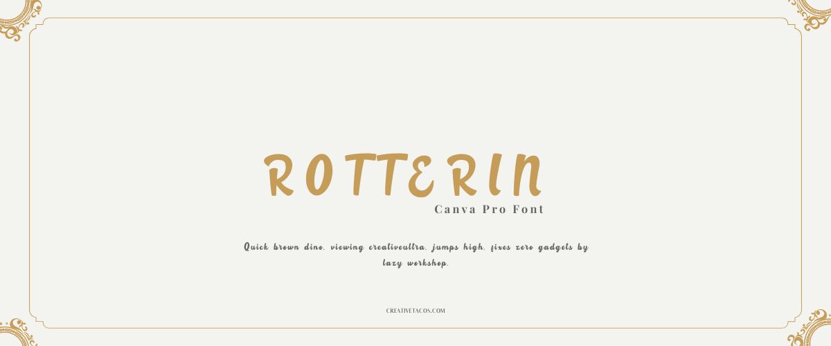 Rotterin Font